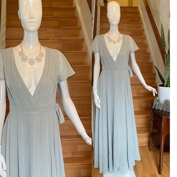 ANTHROPOLOGIE x BHLDN Oralee Dress morning mist - Picture 3 of 9